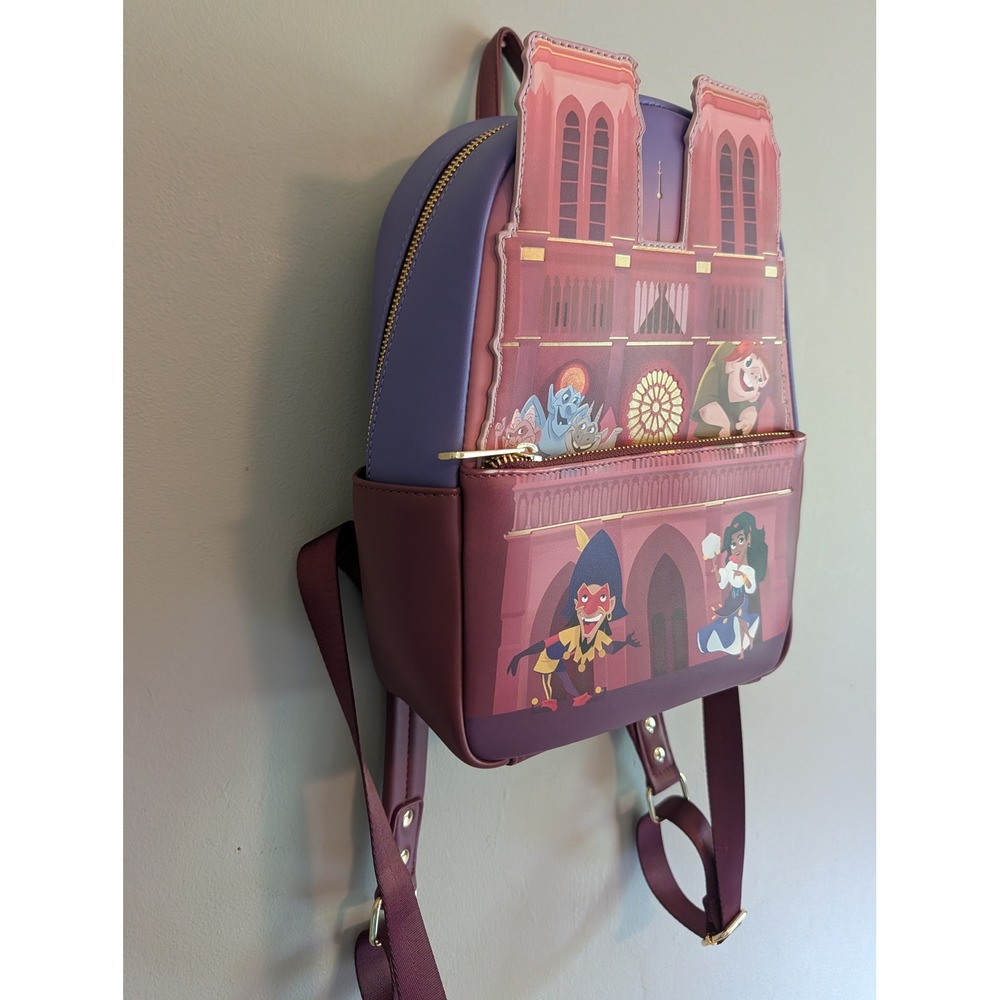 Loungefly Disney Hunchback of Notre Dame Cathedral Mini Backpack Festival Fools - Picture 3 of 9